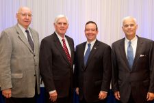 From left: Bill Genetti, chairman of the Governance Committee, which oversaw the development of the strategic plan; Kevin O’Donnell, CAN DO president; Lew Dryfoos, CAN DO chairman of the board; and Al Weber of Tweed-Weber, strategic plan consultant.